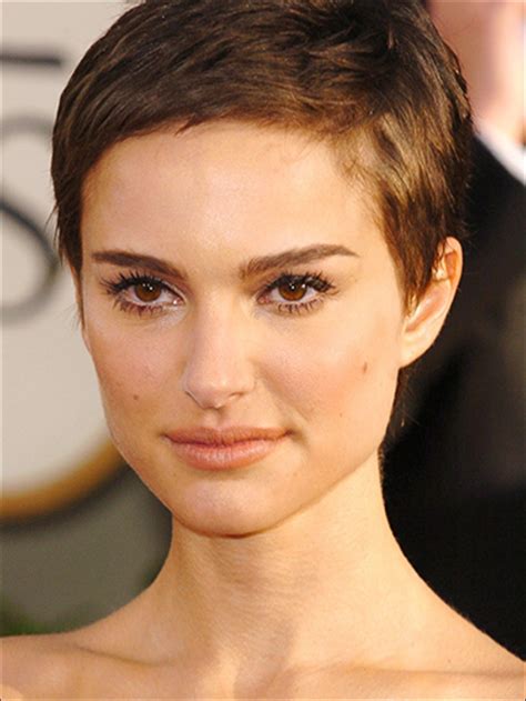 natalie portman with short hair.